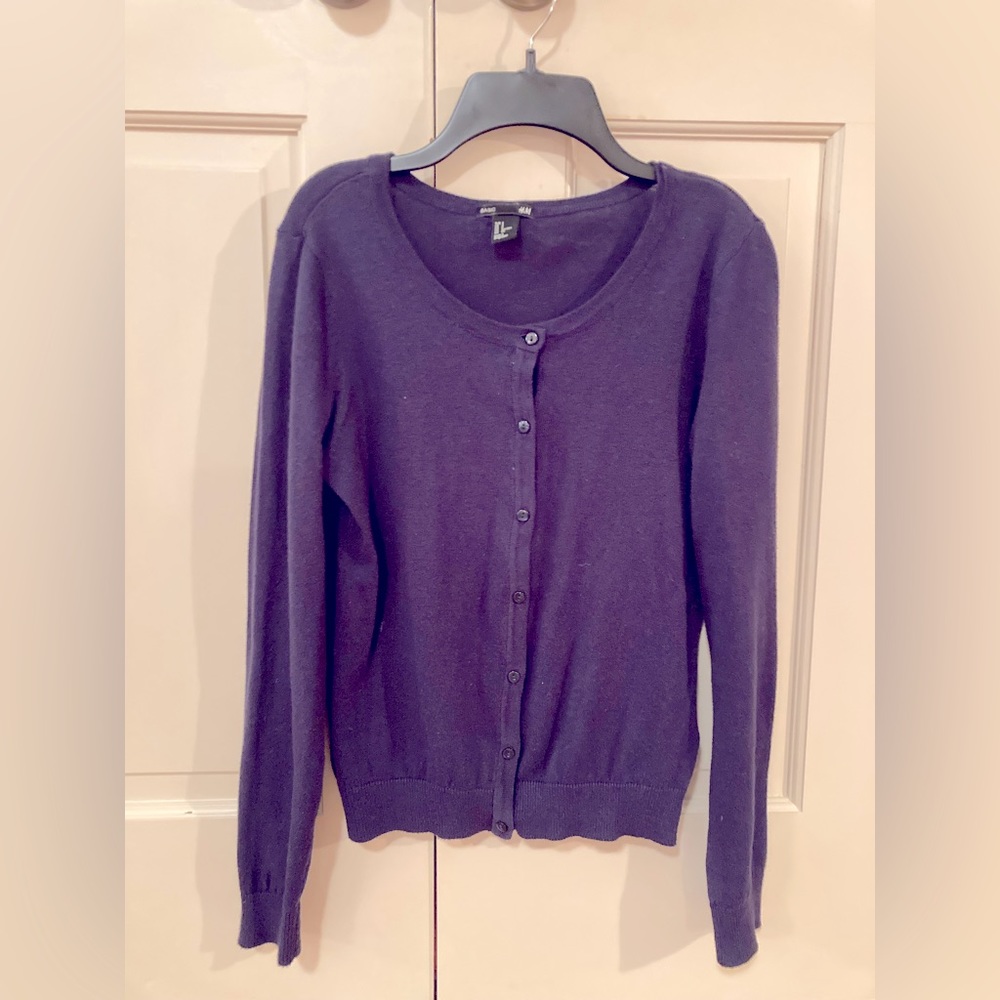 H&M Basic Navy Cardigan, Size S